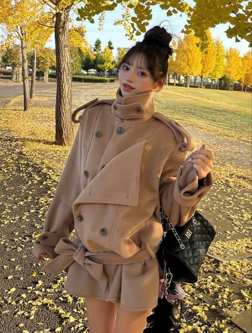 ダーリッチ ドロップショルダージャケットコート