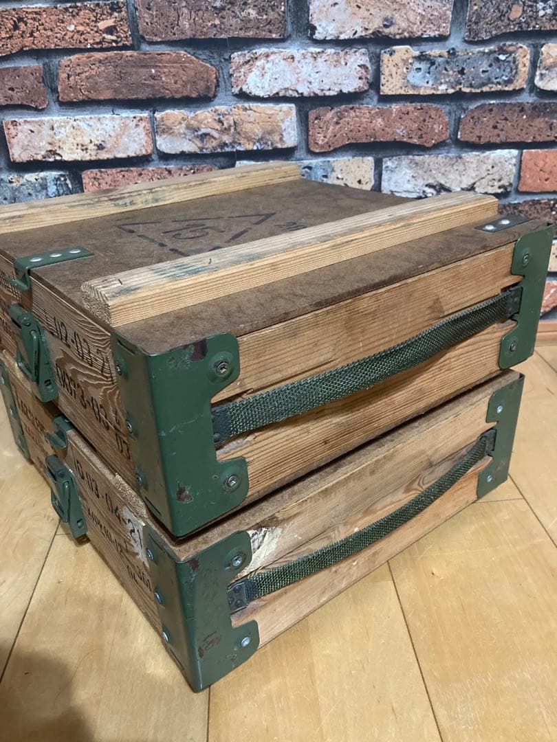 弾薬箱　ミリタリーボックス　収納　ヴィンテージ　軍　木箱　アンモボックス