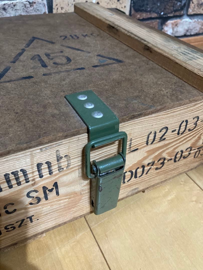 弾薬箱　ミリタリーボックス　収納　ヴィンテージ　軍　木箱　アンモボックス