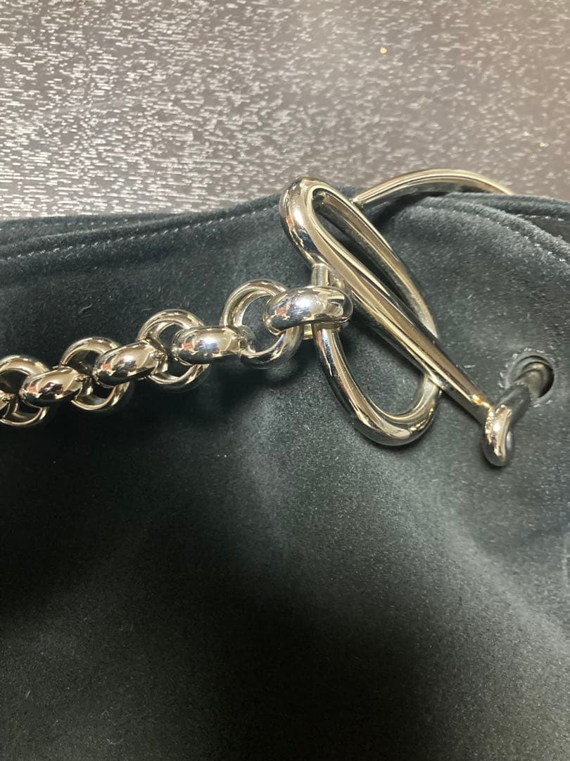 LOEWE 黒 スエード ハンドバッグ