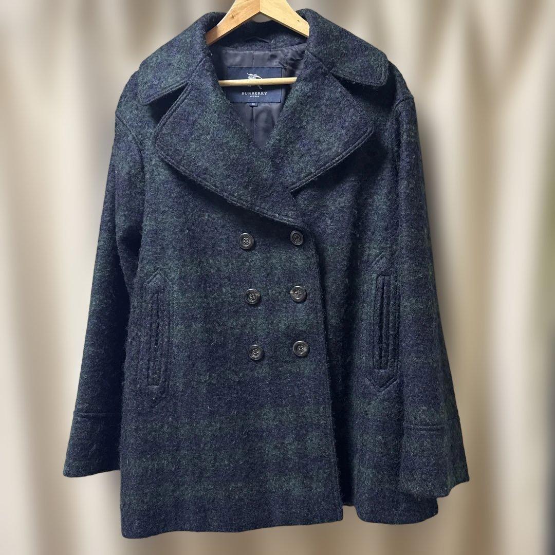 BURBERRY ウール混合 ダブルブレスト ピーコート サイズ38