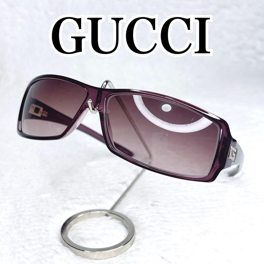 GUCCI グッチ ラインストーンロゴ vintage サングラス y2k