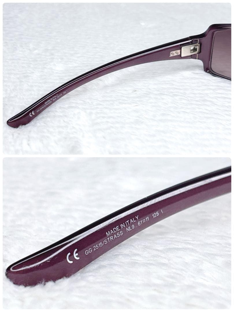 GUCCI グッチ ラインストーンロゴ vintage サングラス y2k