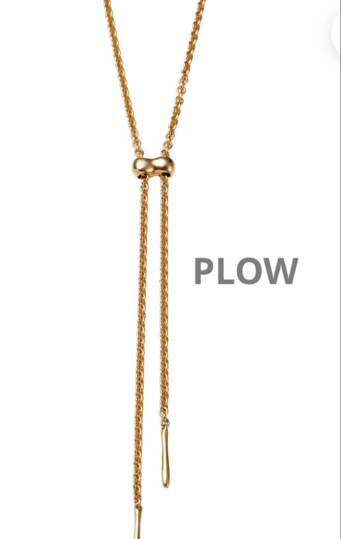 新品同様★PLOW★Cord Necklace Gold 70cmお値下げ不可