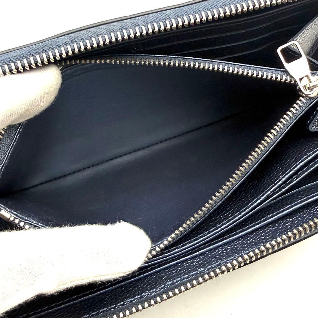 【極上美品】ルイヴィトン アンプラント ジッピーウォレット メタリックブルー