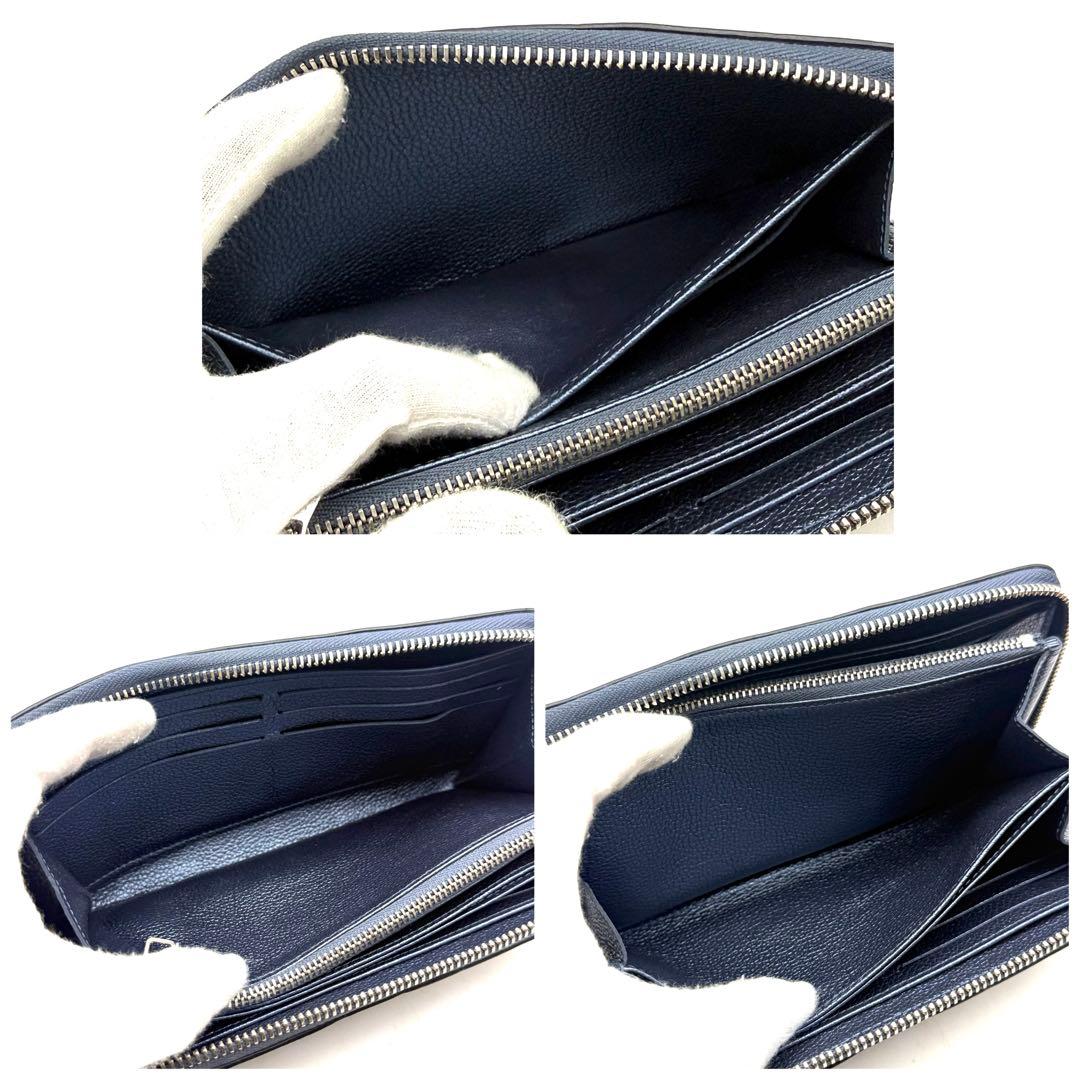 【極上美品】ルイヴィトン アンプラント ジッピーウォレット メタリックブルー