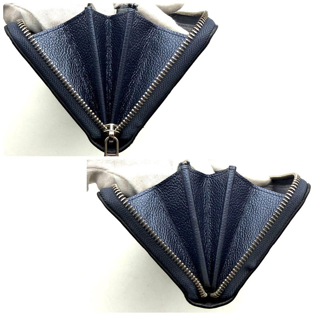 【極上美品】ルイヴィトン アンプラント ジッピーウォレット メタリックブルー