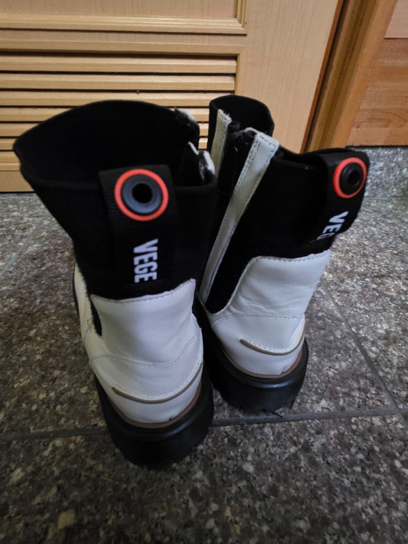 VEGE✕nouer リアルレザーアンクルファーブーツ