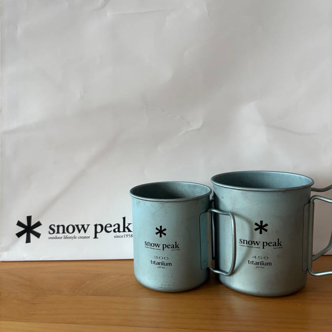 スノーピーク　 peak 限定チタン　マグ　非売品　2ヶ　空色