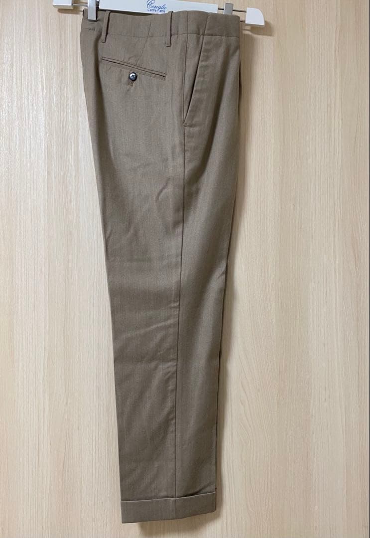 秋冬 giab's 1プリーツ カシミア混 パンツGOLD ジャブスアルキヴィオ