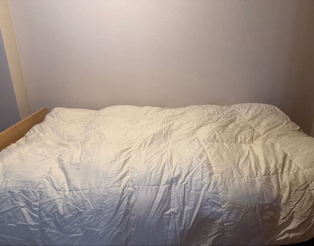 羽毛布団 セミダブル ホワイトグースダウン93% 二層立体キルト