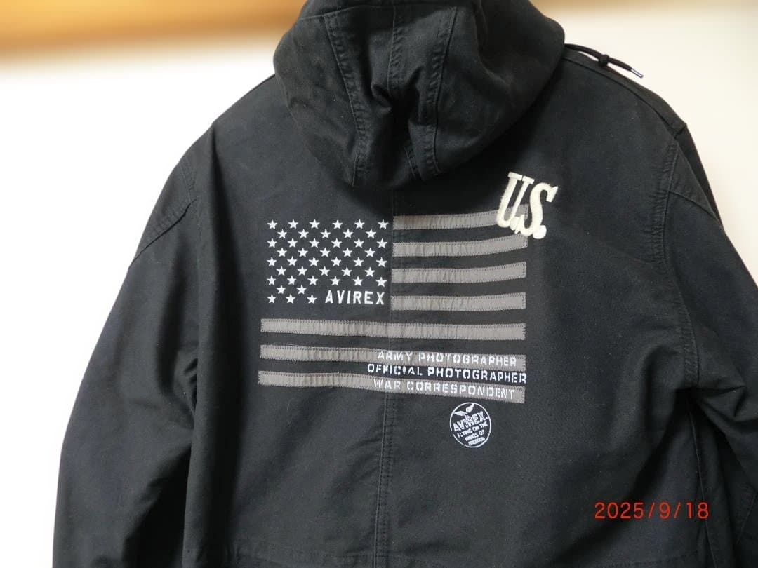 本日２３時まで専用です超レアAVIREX ブラックヘビーウエイト モッズコート