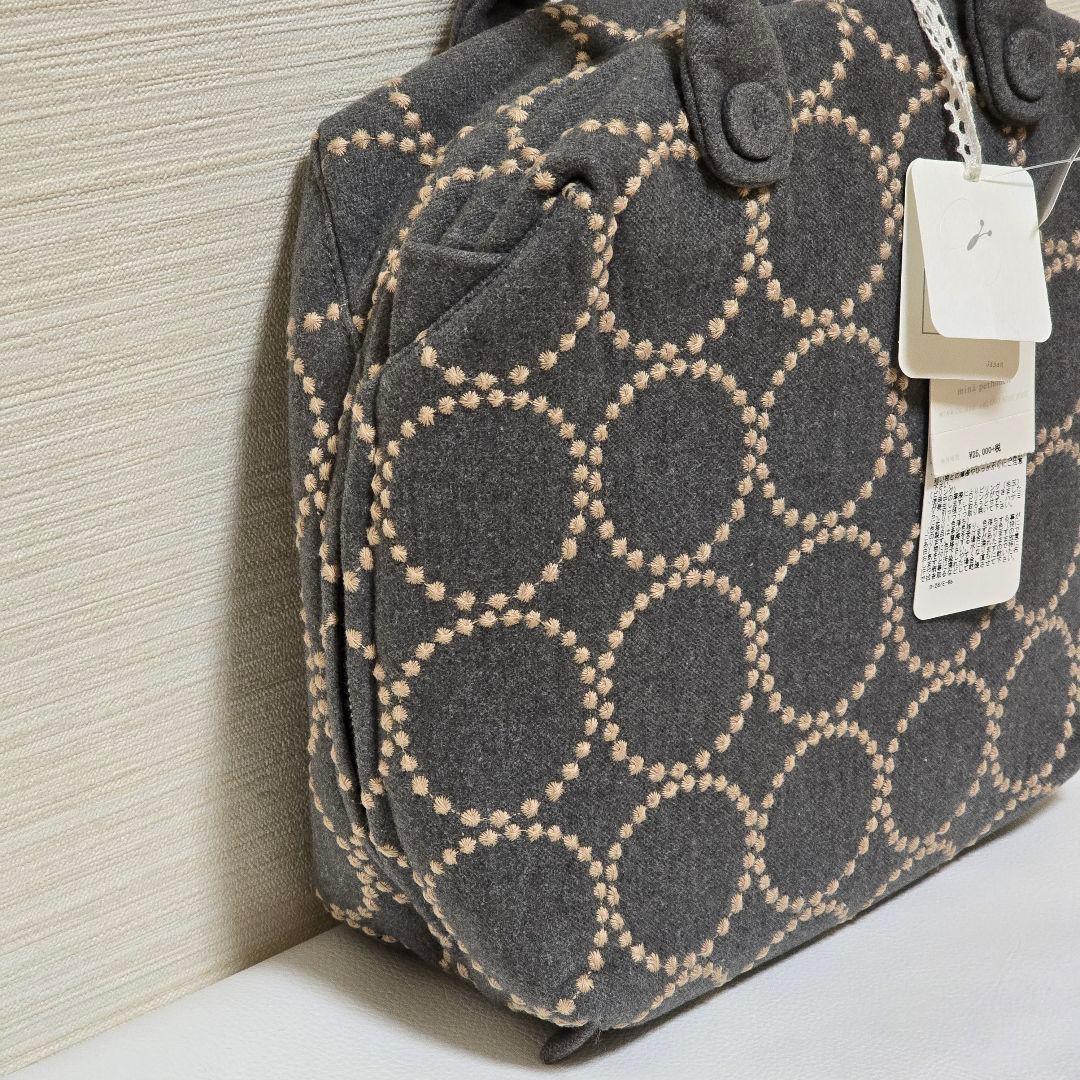 タグ付き ミナペルホネン マトカ バッグ タンバリン グレー ua9928