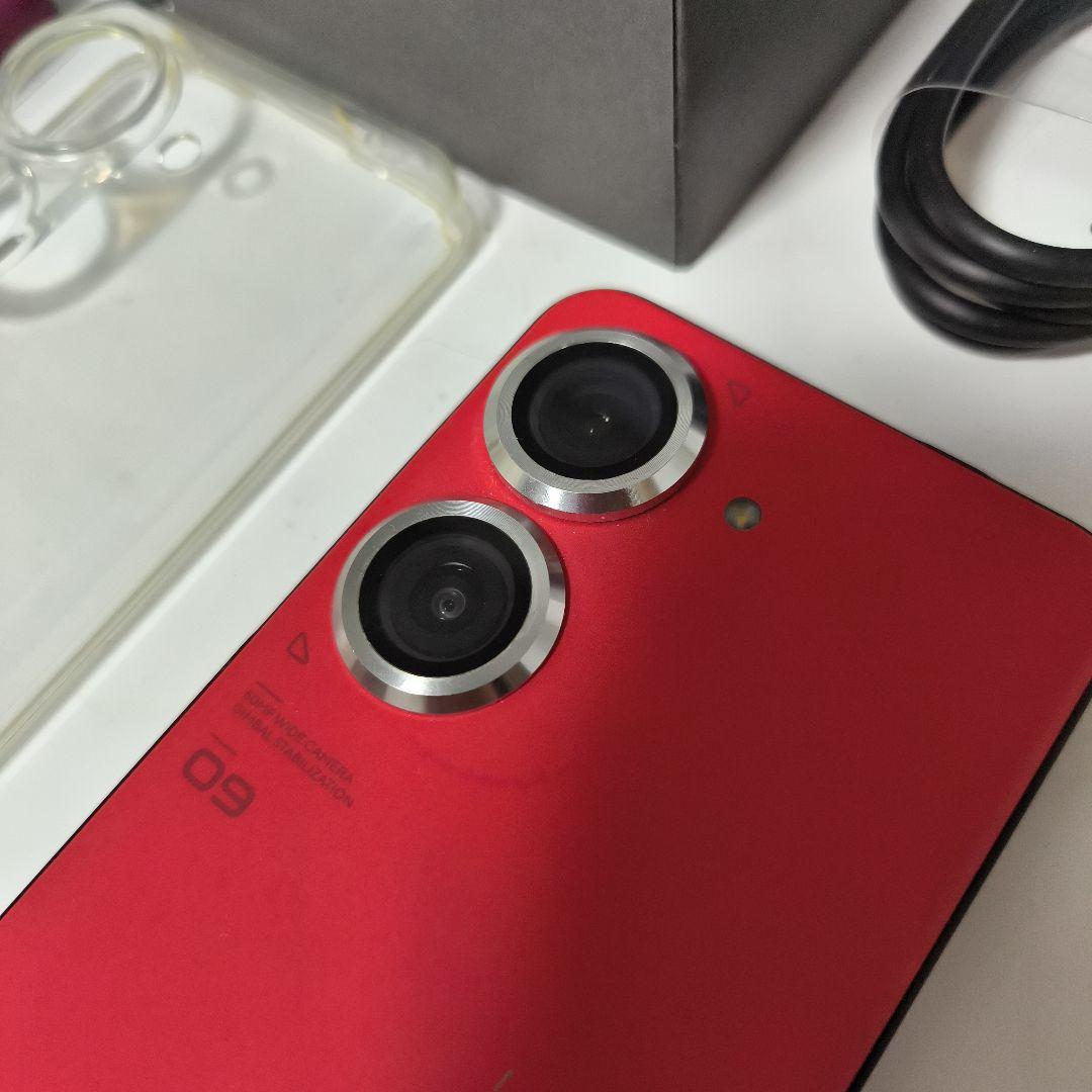 ASUS Zenfone9 レッド 本体 充電器・ケース付き