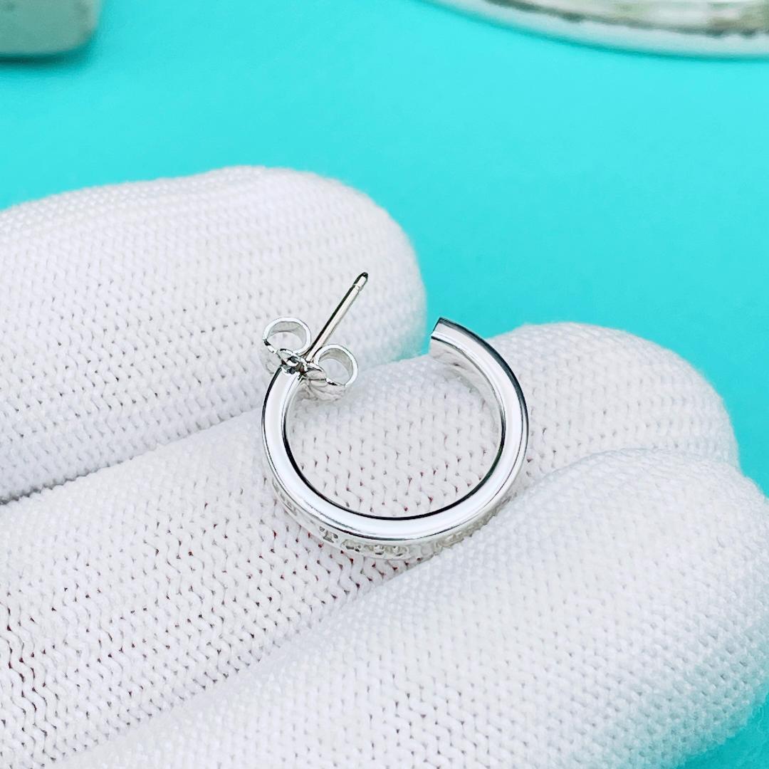 ◇ティファニー◇新品仕上済 1837 ナロー フープ ピアス 片耳用 2.23g