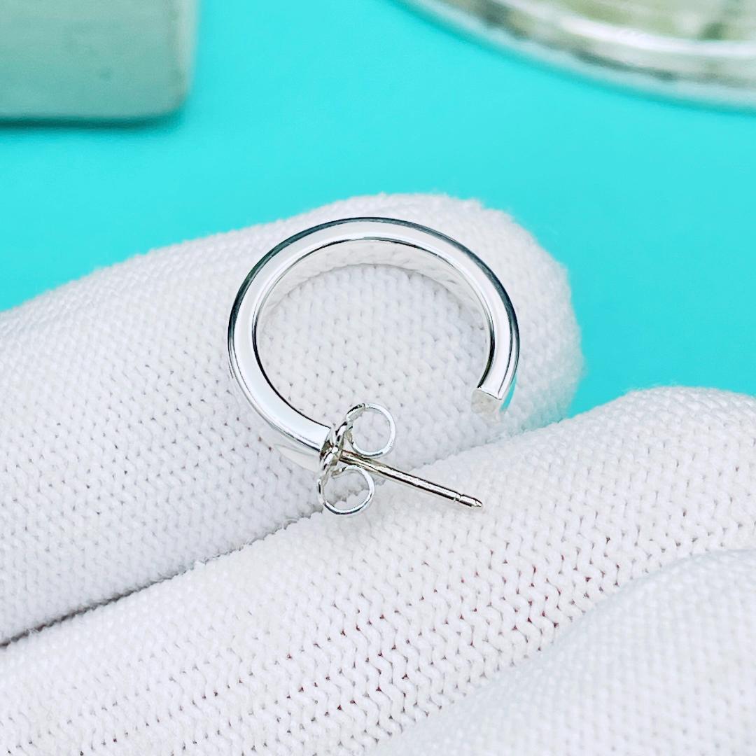 ◇ティファニー◇新品仕上済 1837 ナロー フープ ピアス 片耳用 2.23g