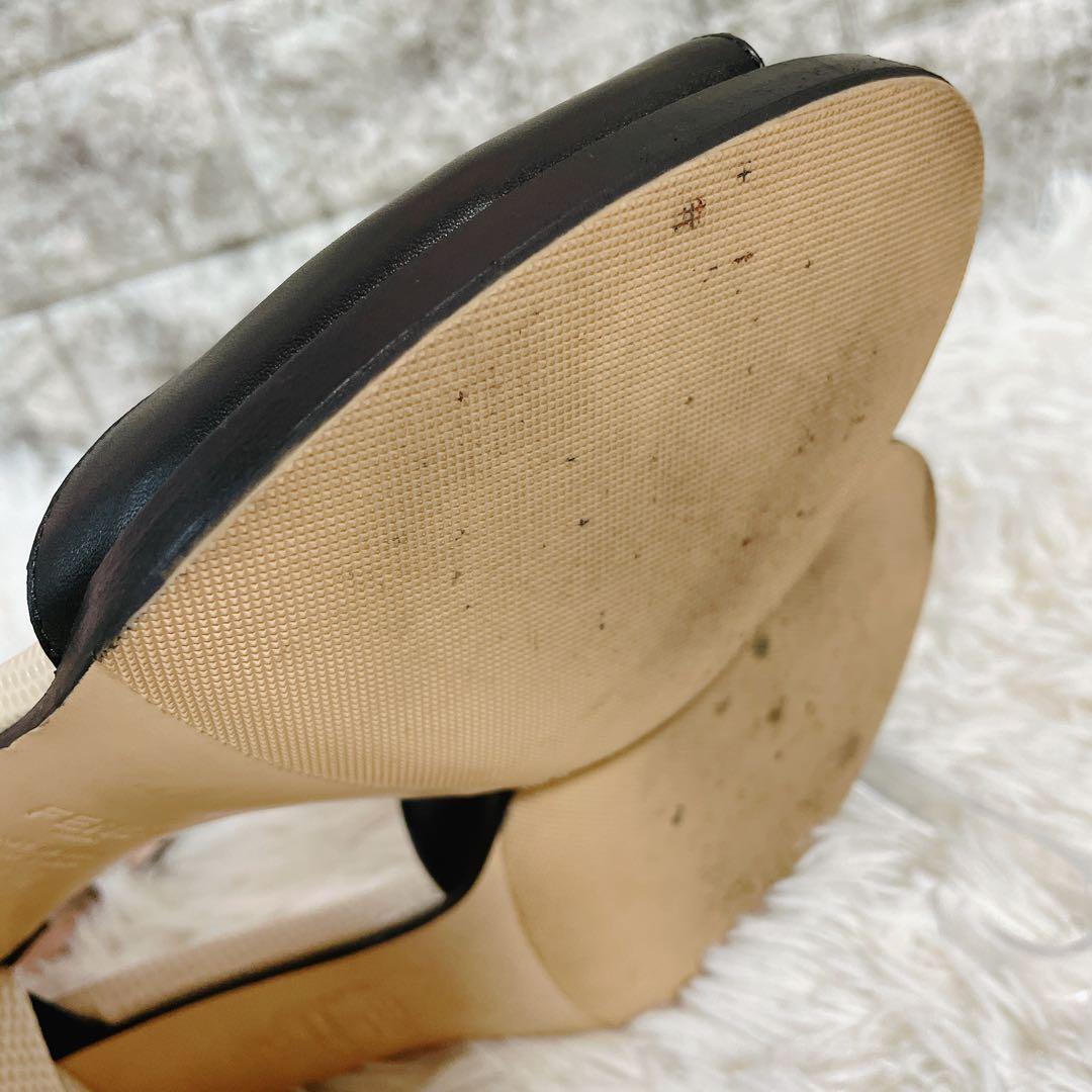 【極美品】FENDIフェンディ　アンクルストラップ　チャンキーヒール　ミュール