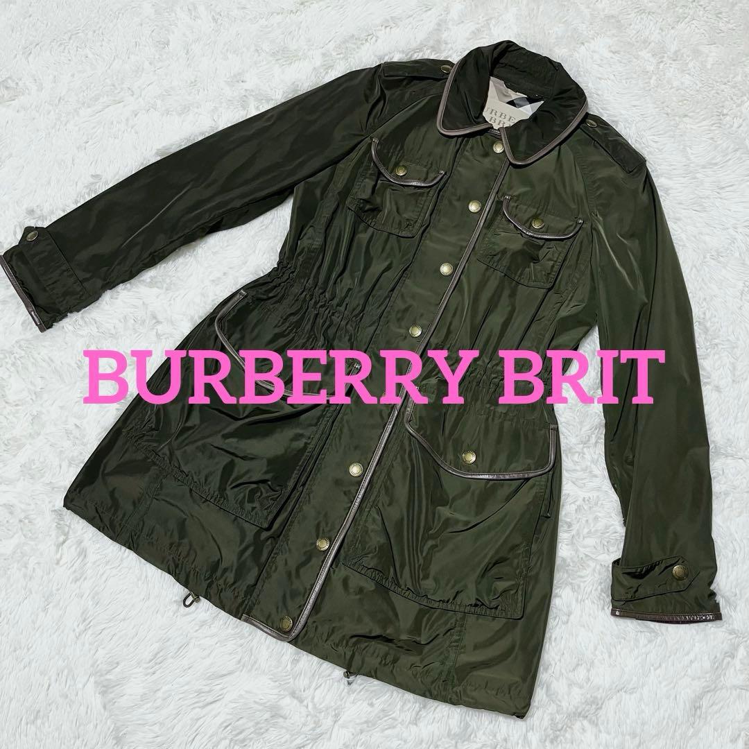 BURBERRY BRIT バーバリーブリット ナイロンコート カーキ