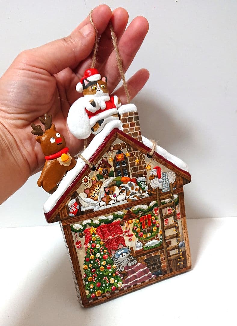 ウキウキワクワク！クリスマスの夜　　イラスト、レリーフ