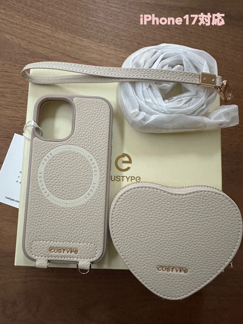 新品！CUSTYPE カスタイプ◆ハート型ポーチ付iPhone17対応ケース