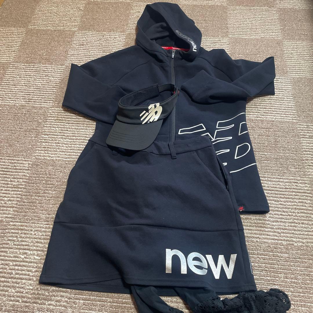 New Balance レディースゴルフウェアセット アップバイザーレギンス付