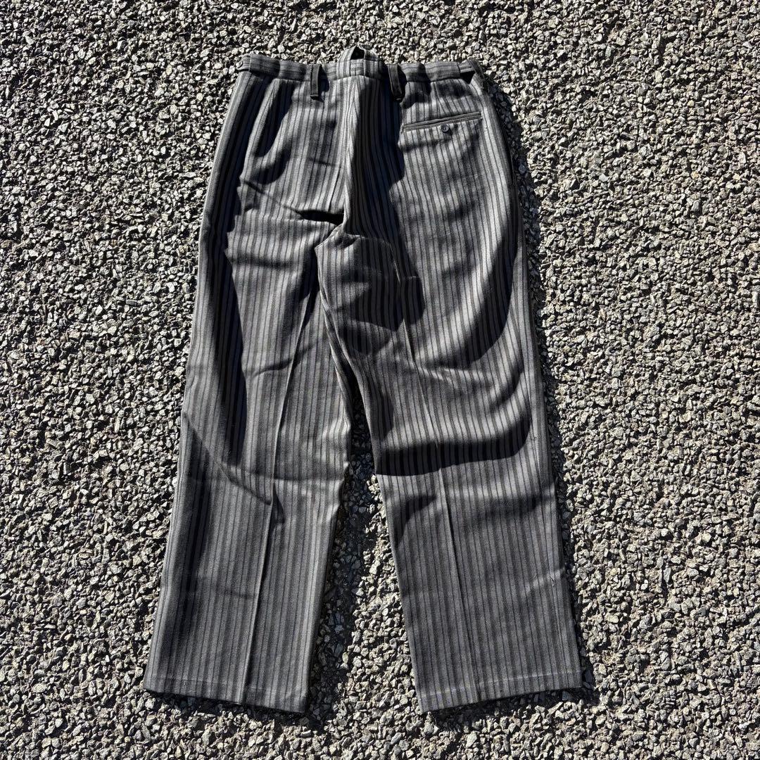 50s 60s ウール　ツータックストライプスラックス