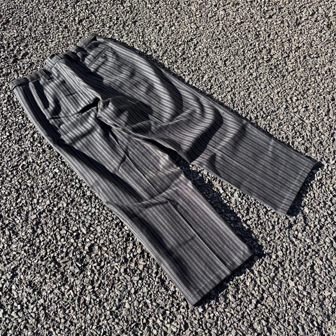 50s 60s ウール　ツータックストライプスラックス