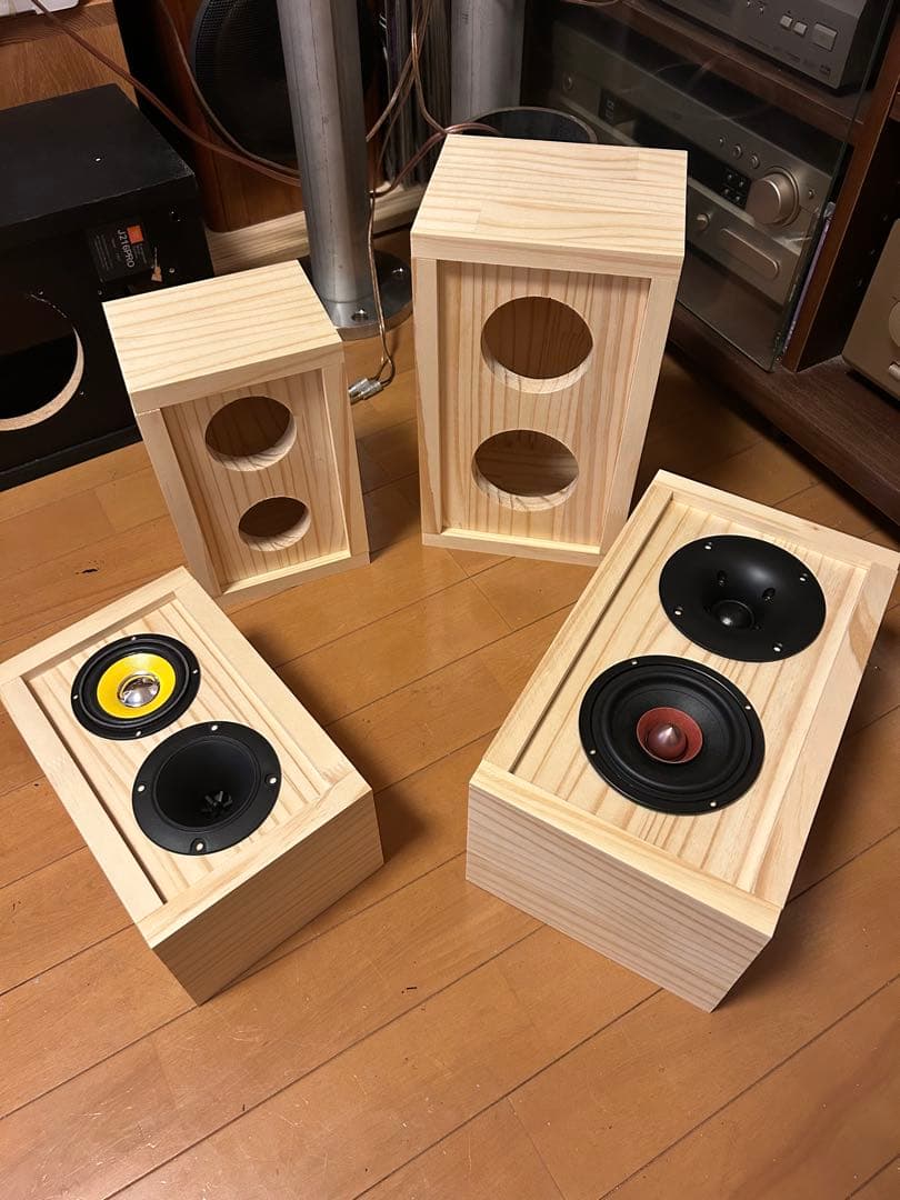 自作スピーカー ピエゾツイーター搭載2WAY密閉型スピーカー