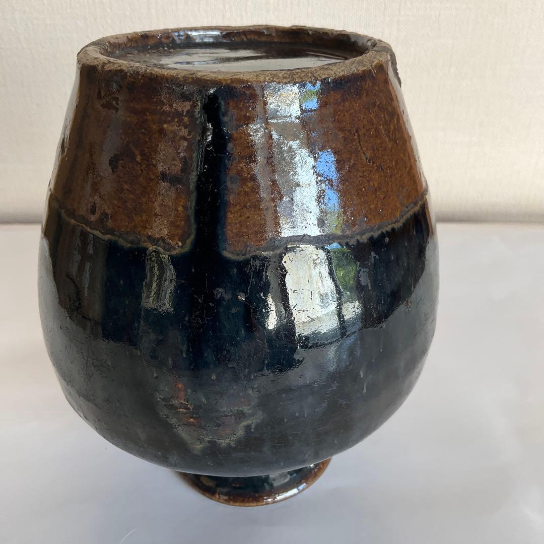 古伊万里　瑠璃釉海鼠壺　江戸時代中期頃