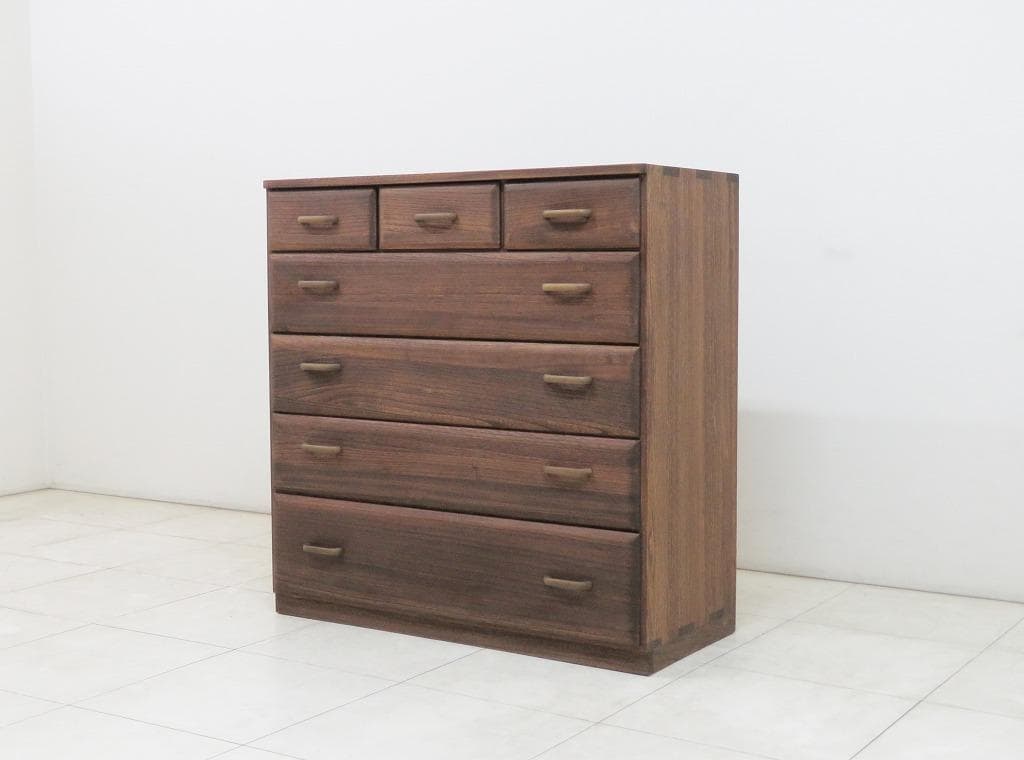 起立木工 桐 チェスト 無垢材 箪笥 タンス シンプル 和モダン IDC大塚家具