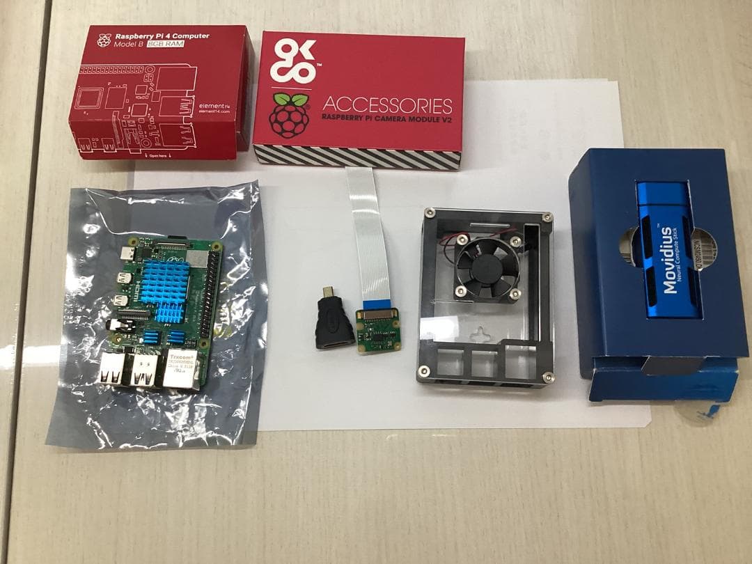 その他 Raspberry Pi4 ModelB,Movidius NCS