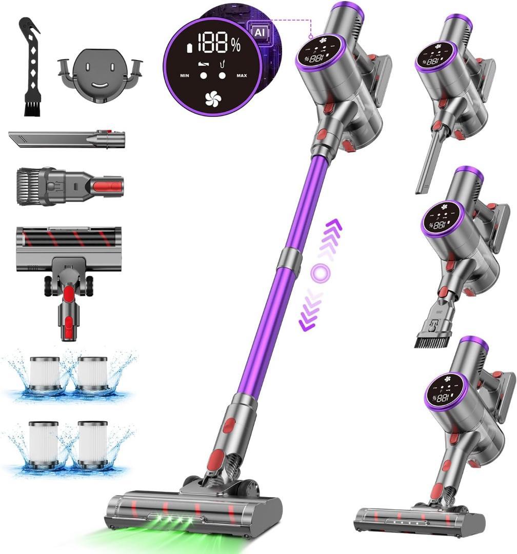 大特価✨掃除機コードレス86000Pa 超強力吸引　自立式　60分連続稼働