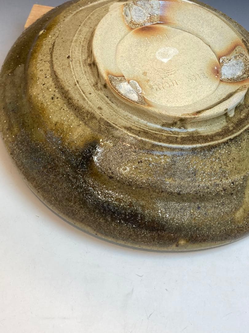 鯉江良二 作 オリベハチ織部鉢 1991年作品 共箱