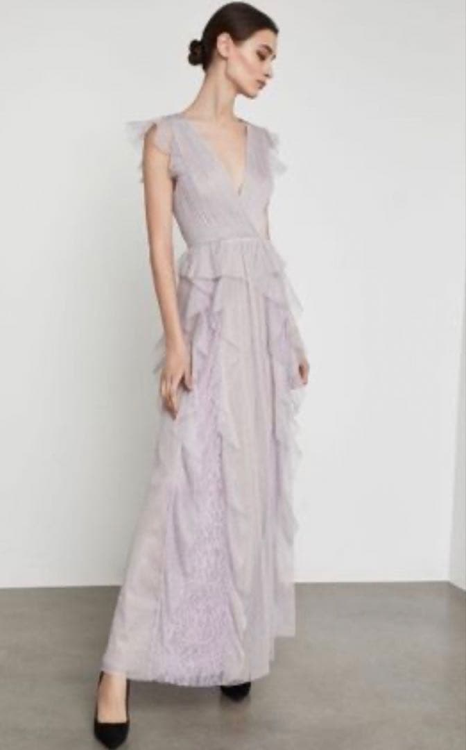 BCAGMAXAZRIA レースロングドレス