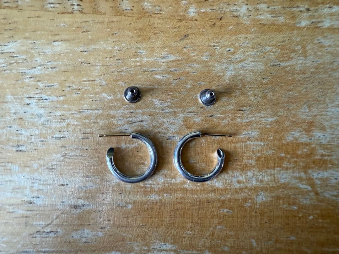 キャリアリング 301 シルバー925 K18 フープピアス 両耳用