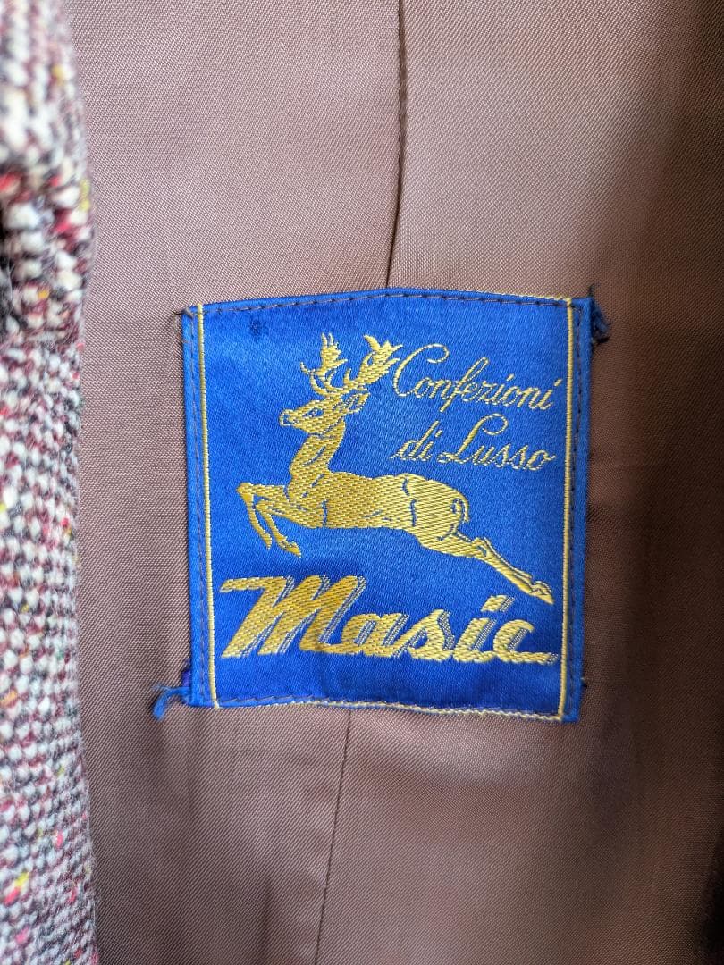 n*o様 Euro Vintage Tweed Coat Double Brea