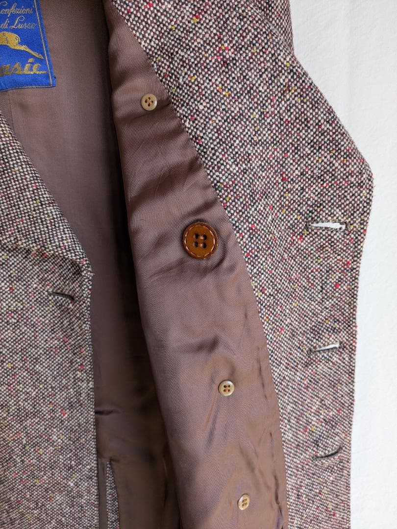 n*o様 Euro Vintage Tweed Coat Double Brea