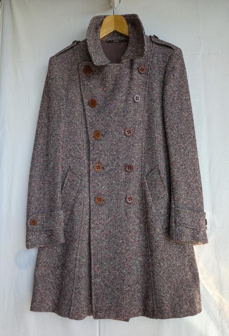 n*o様 Euro Vintage Tweed Coat Double Brea