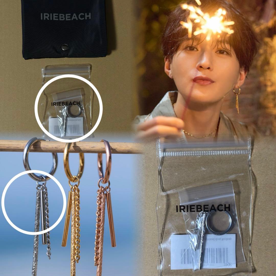 アイリービーチ　dangling hoop pierce　シルバー　八木勇征