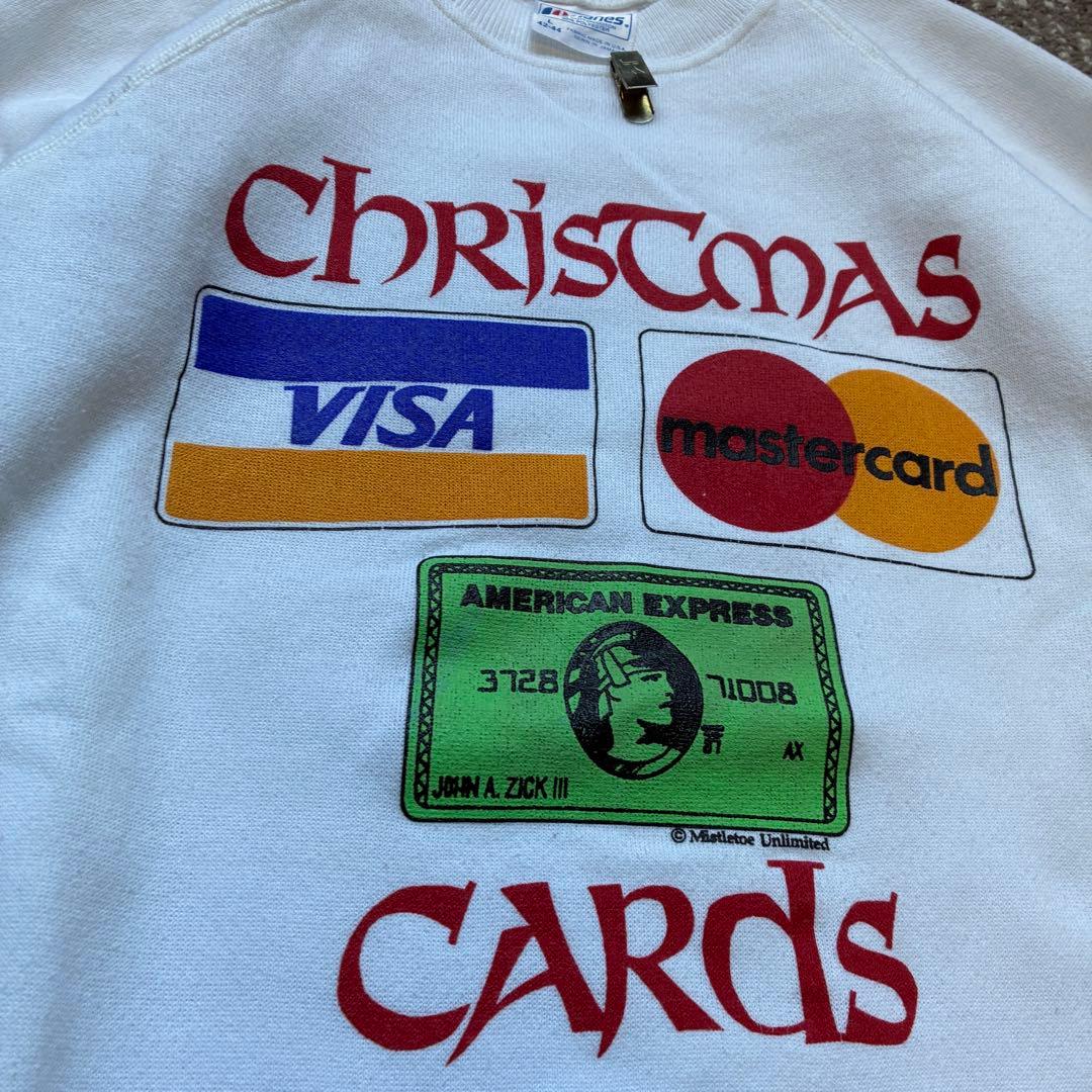 ヘインズ　hanes スウェット 企業モノ　クレジットカード 90-00s