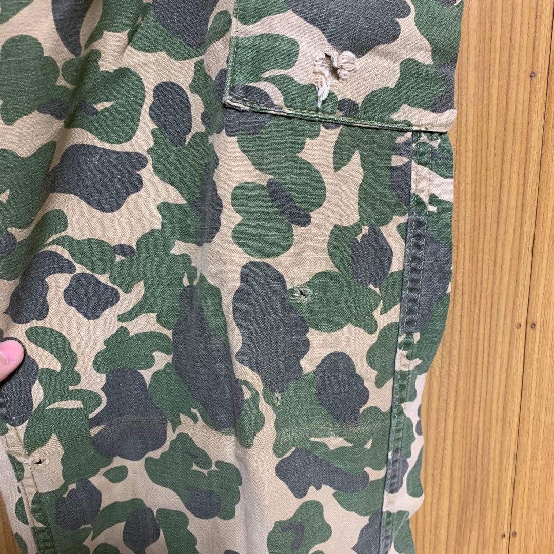 60s 米国軍　ベトナム戦争　ダックハンターカモヘリンボーンパンツ