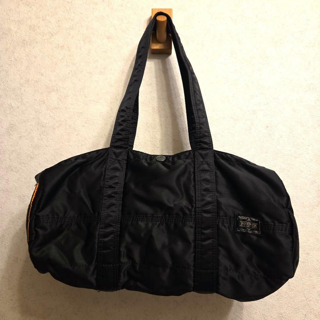 PORTER タンカー ブラック ドラムバッグ