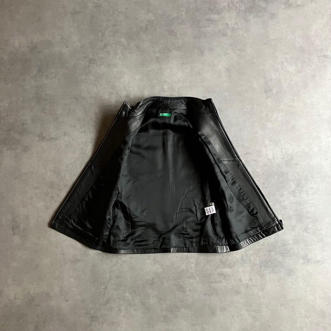 トップス 00s y2k BENETTON normcore leather vest