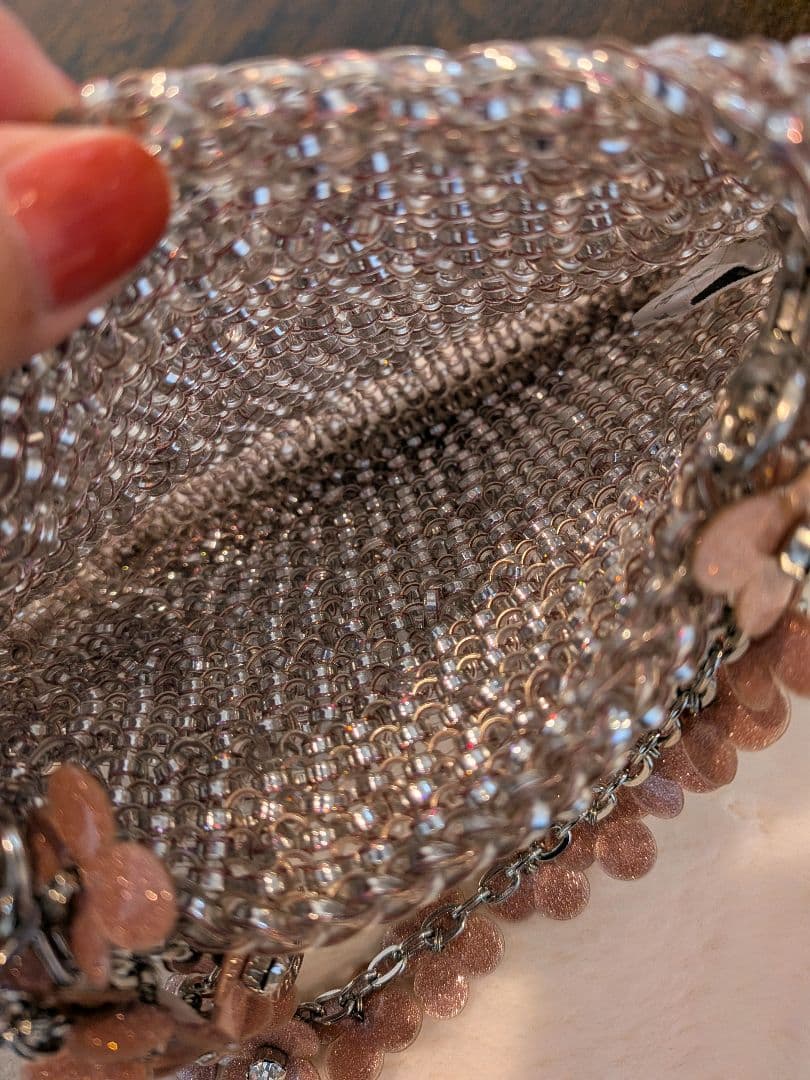 美品✨️アンテプリマ＊* フラワーハンドル ピンクベージュ バッグ