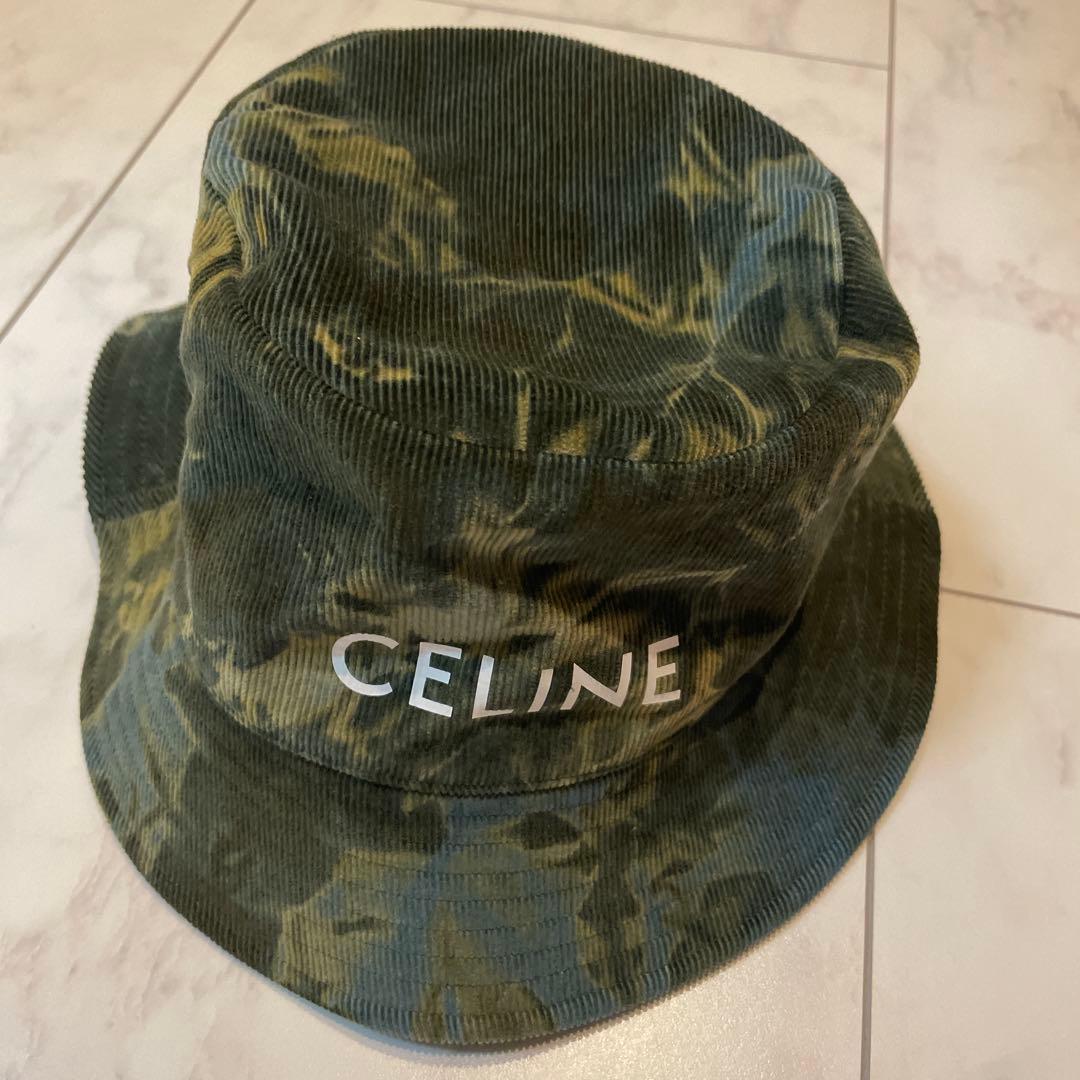 CELINE コーデュロイ 迷彩 バケットハット