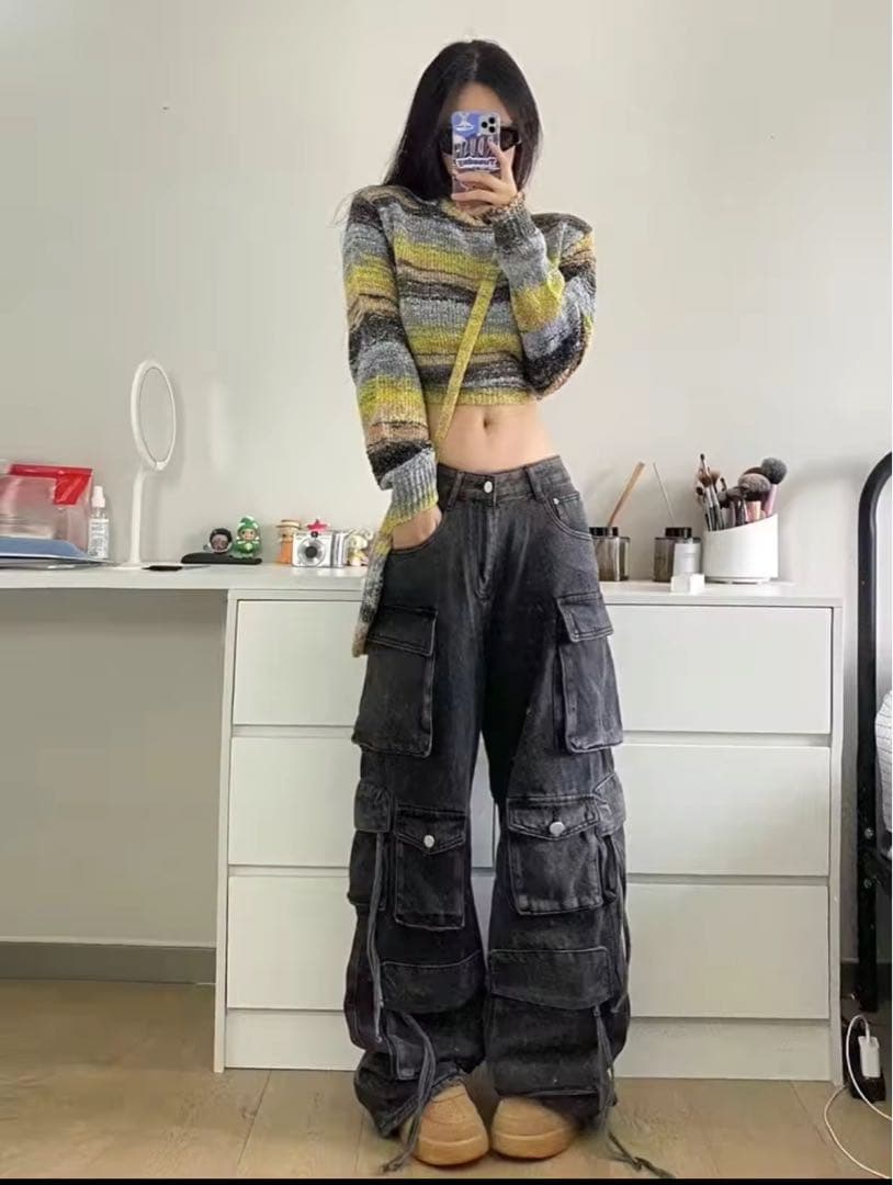 GA DAMAGE-BUGGY CARGO ダメージバギーカーゴデニムパンツ