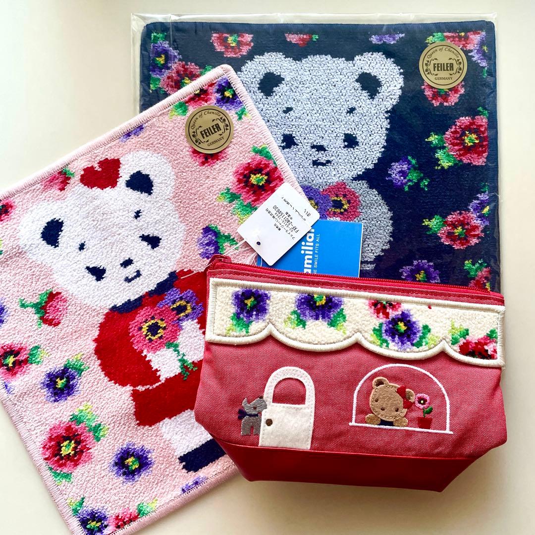 超希少・新品！フェイラー×ファミリア ×阪急　初コラボ　ポーチ＆ハンカチ2枚