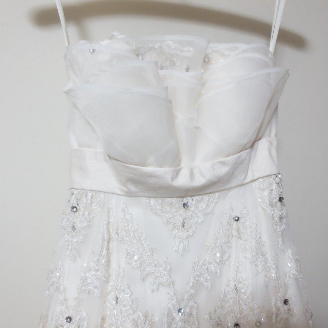 ジルスチュアート　ウエディングドレス　オフホワイト　7号　結婚式　新婦 BC03