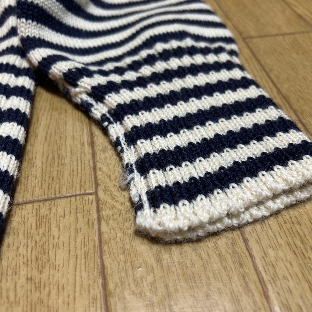 ルトリコチュール/イギリス製/ウール/ボーダー/ニット/セーター/未使用