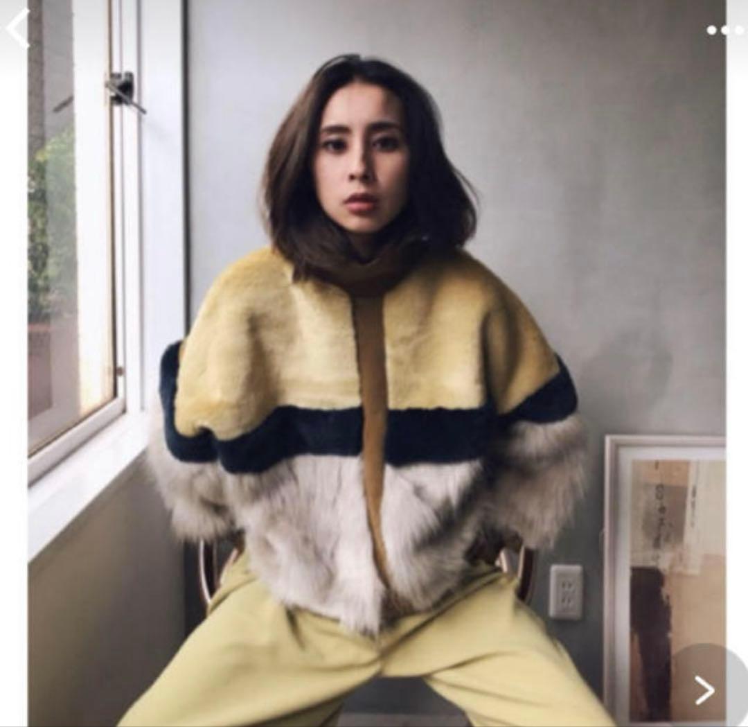 アメリヴィンテージ ファーカラーブロックスウェット